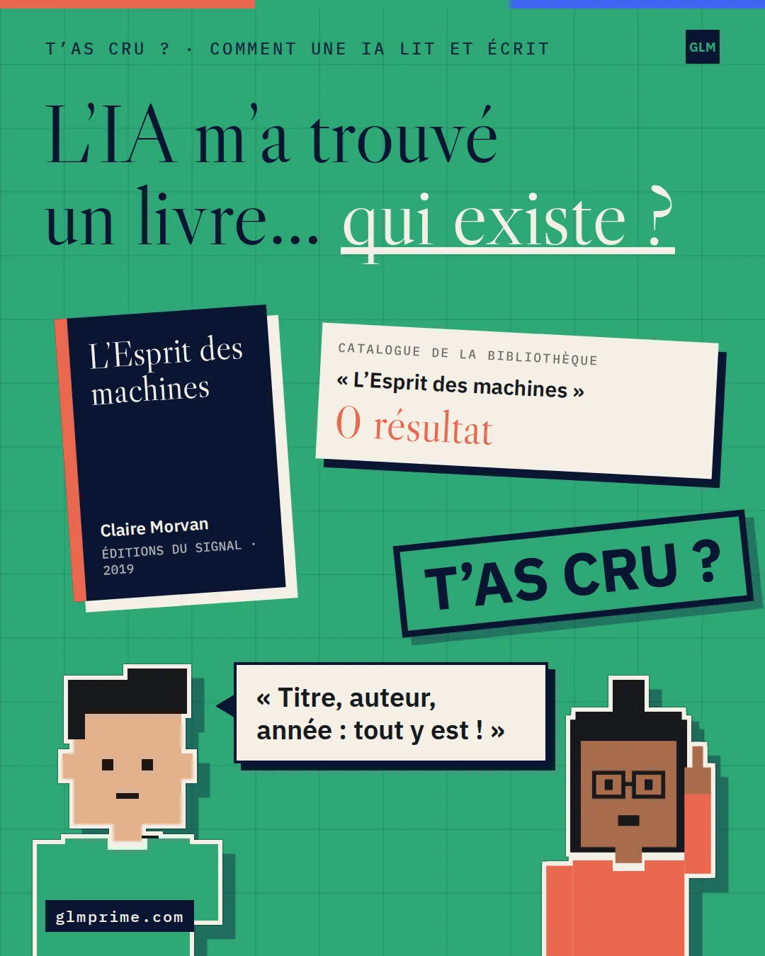 Miniature T’as cru : L’IA m’a trouvé un livre… qui existe ? Hugo : « Titre, auteur, année : tout y est ! »