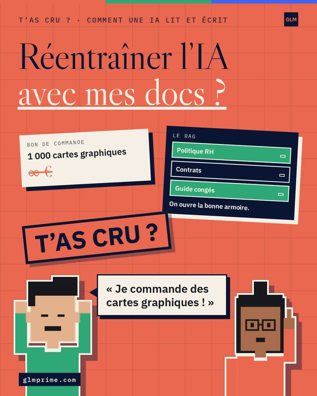 Miniature T’as cru : Réentraîner l’IA avec mes docs ? Hugo : « Je commande des cartes graphiques ! »